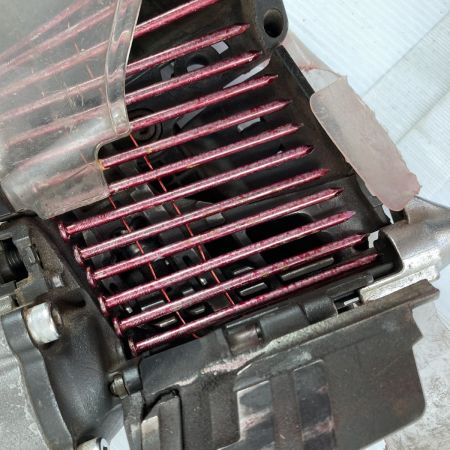  MAX マックス 90mm 高圧エアネイラ 釘打ち機 ケース付 HN-90N3 レッド