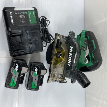 HiKOKI ハイコーキ 36V 125mm コードレス集じん丸のこ  (バッテリ2個・充電器・ケース付）PSEマークあり C3605DYC ブラック