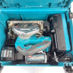 ＊＊ MAKITA マキタ 40Vmax 充電式マルノコ 充電器・充電池2個・ケース付 ※PSEマークあり HS006GRDX ブルー Bランク