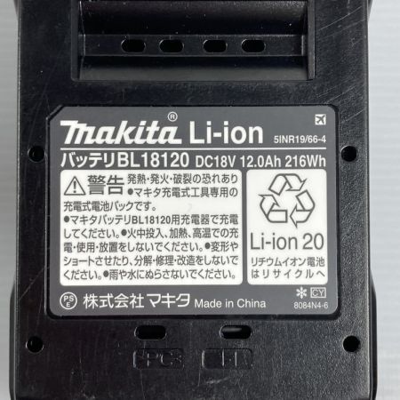  MAKITA マキタ 18V/12.0Ah リチウムイオンバッテリ 箱付 PSEマークあり (3) BL18120 ブラック