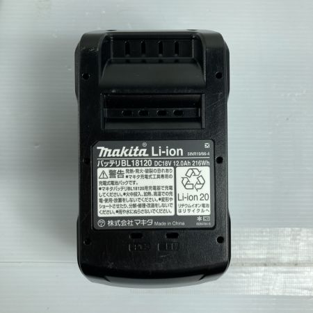  MAKITA マキタ 18V/12.0Ah リチウムイオンバッテリ PSEマークあり (1) BL18120 ブラック