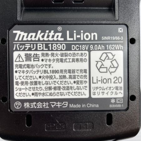  MAKITA マキタ 18V/9.0Ah リチウムイオンバッテリ PSEマークあり (1) BL1890 ブラック