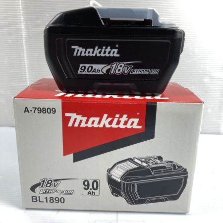  MAKITA マキタ 18V\/9.0Ah リチウムイオンバッテリ 箱付 PSEマークあり (2)  BL1890 ブラック