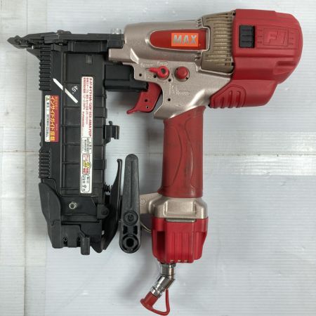  MAX マックス 高圧 エア釘打ち機 25~50mm 肩巾4mm スーパーネイラ ケース付 HA-50F1(D)/4MAﾌﾛｱ レッド