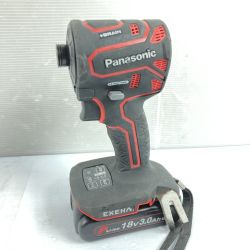 ＊＊ Panasonic パナソニック 14.4V/18V 充電インパクトドライバ 18Vバッテリ1個付 ※充電器なし ※PSEマークあり EZ1PD1 ブラック×レッド Bランク