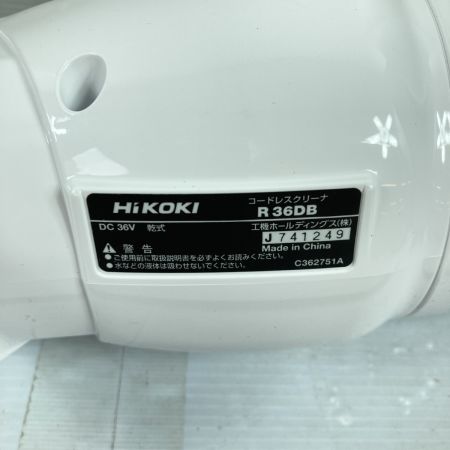  HiKOKI ハイコーキ 36V コードレスクリーナー バッテリ1個付属 箱付 ※PSEマークあり R36DB(NN) ホワイト