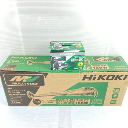  HiKOKI ハイコーキ 36V コードレスクリーナー バッテリ1個付属 箱付 ※PSEマークあり R36DB(NN) ホワイト
