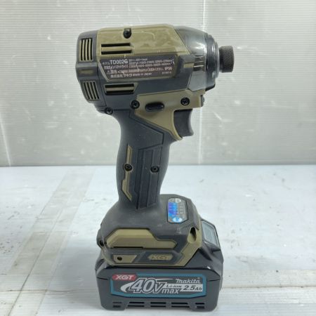 MAKITA マキタ 40Vmax 充電式インパクトドライバ バッテリ1個付 ※PSEマークあり TD002G オリーブ