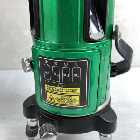  テクノ販売 グリーンレーザー墨出し器 (縦4方向矩・横120°水平ライン・地墨・鉛直十字) LTC-G610PD グリーン