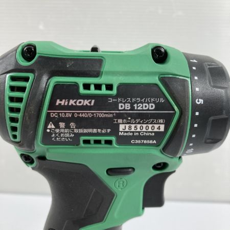  HiKOKI ハイコーキ 10.8V コードレスドライバドリル バッテリ1個付属 ※PSEマークあり DB12DD グリーン