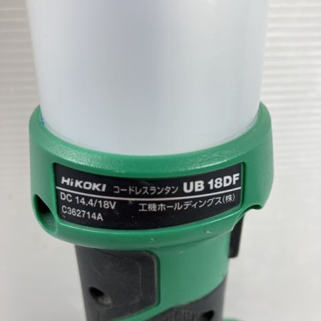  HiKOKI ハイコーキ 14.4/18V コードレスランタン バッテリ1個付属 ※PSEマークあり UB18DF グリーン
