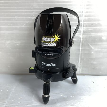  MAKITA マキタ レーザー墨出し器 おおがね・通り芯+ろく 受光器・ケース付 ※校正歴不明 SK308PH ブラック