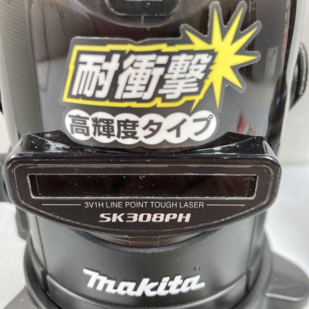  MAKITA マキタ レーザー墨出し器 おおがね・通り芯+ろく 受光器・ケース付 ※校正歴不明 SK308PH ブラック