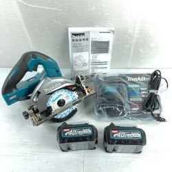 ＊＊ MAKITA マキタ 40Vmax 125mm 充電式マルノコ 鮫肌 バッテリ2個・充電器・ケース付 ※PSEマークあり HS008GRDX ブルー Sランク