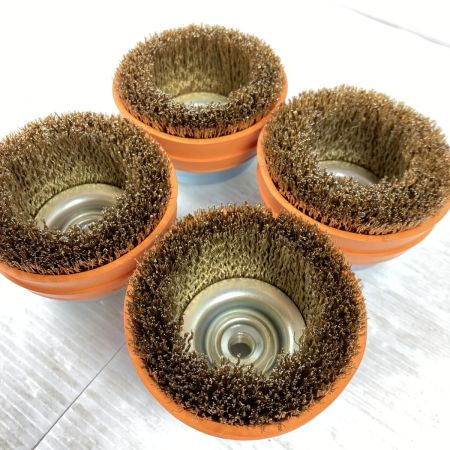  錦 硬鋼線ヨリ型 カップブラシ 4個セット LN-075