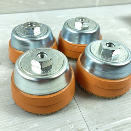  錦 硬鋼線ヨリ型 カップブラシ 4個セット LN-075