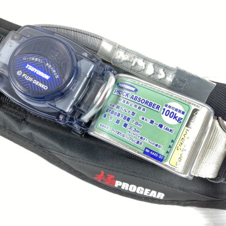  極PROGEAR 胴ベルト型安全帯 巻取式式シングルランヤード付 Lサイズ 新規格 TB-RN-WS-L ブラック