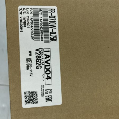  MITSUBISHI ミツビシ COMPACT SIZE IMVERTER FR-D710W-0.75K グレー