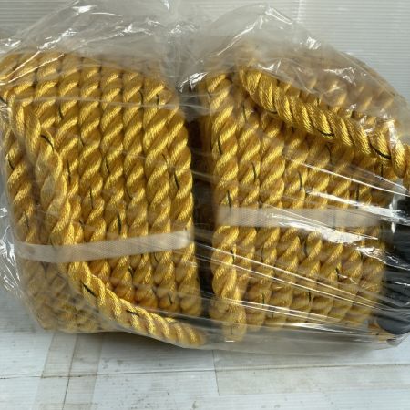   ポリエステル 親網ロープ 16mm×20m 2巻入 (1) イエロー×ブラック
