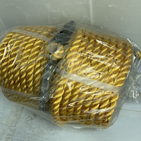   ポリエステル 親網ロープ 16mm×20m 2巻入 (1) イエロー×ブラック