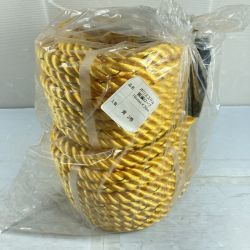 ＊＊  ポリエステル 親網ロープ 16mm×20m 2巻入 (2) イエロー×ブラック Sランク