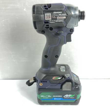  HiKOKI ハイコーキ 36V コードレスインパクトドライバ (バッテリ2個・充電器・ケース付）PSEマークあり WH36DC ブルー