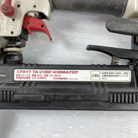  MAX マックス 常圧エアネイラ 肩幅4mm 足長16~38nn ケース付 TA-238F/438MA レッド