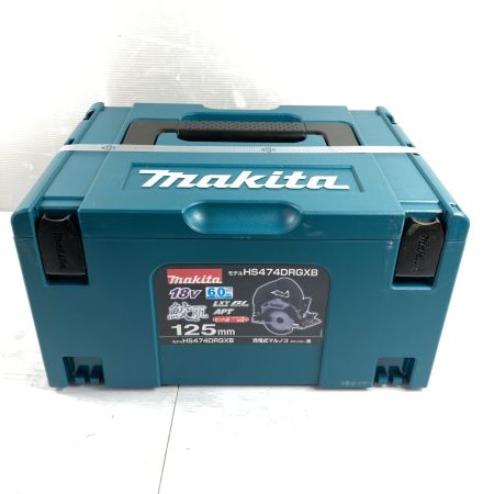  MAKITA マキタ 18V 125mm 充電式マルノコ 鮫肌 バッテリ2個・充電器・ケース付 PSEマークあり HS474DRGXB ブラック