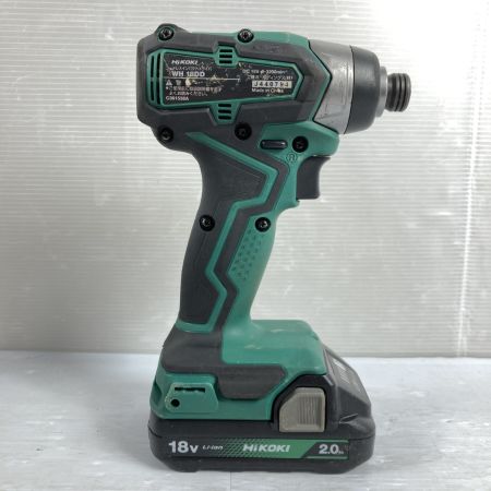  HiKOKI ハイコーキ 18v コードレスインパクトドライバ (充電池1個・ケース付) ※PSEマークあり WH18DD グリーン×ブラック
