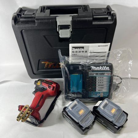  MAKITA マキタ 20周年記念 限定カラー 充電式インパクトドライバ 18V 6Ah バッテリ2本・充電器・ケース付 プレミアムレッド TD173DGXPR プレミアムレッド