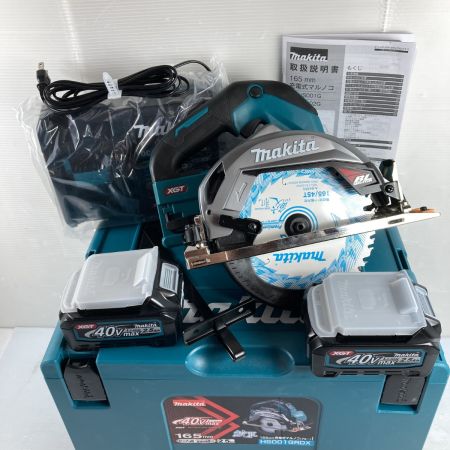  MAKITA マキタ 40Vmax 165mm 充電式マルノコ 鮫肌 バッテリ2個・充電器・ケース付 ※PSEマークあり HS001GRDX ブルー