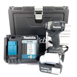 ＊＊ MAKITA マキタ 18V 充電式インパクトドライバ (バッテリ2個・充電器・ケース付）PSEマークあり TD173DRGXB ブラック Aランク