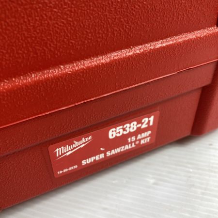  Milwaukee コード式セーバーソー ケース付 6538-21 ブラック×レッド