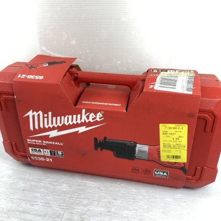  Milwaukee コード式セーバーソー ケース付 6538-21 ブラック×レッド