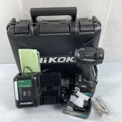 ＊＊ HiKOKI ハイコーキ 36V コードレスインパクトドライバ (バッテリ2個・充電器・ケース付）PSEマークあり WH36DC(2XPBS) ブラック Aランク