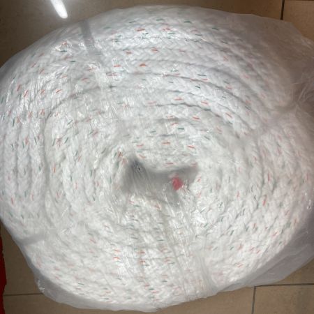   エステルスパンクロス ロープ　14mm/200m　重量約21kg 白/橙緑