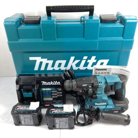  MAKITA マキタ 40Vmax 充電式ハンマドリル (バッテリ2個・充電器・ケース付）PSEマークあり HR010GRDX ブルー