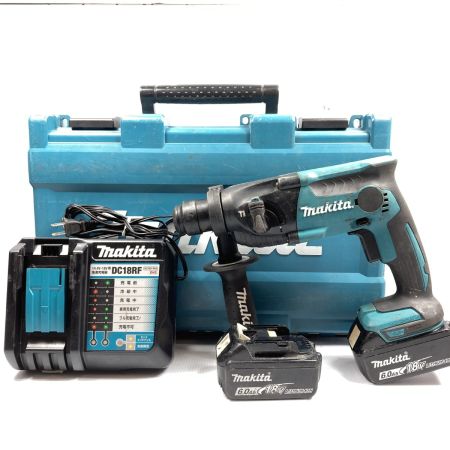  MAKITA マキタ 18V 充電式ハンマドリル (バッテリ2個・充電器・ケース付）ドリル PSEマークあり HR165D ブルー