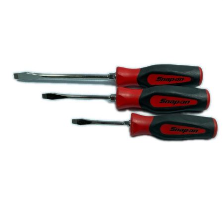  Snap-on スナップオン マイナスドライバー 3本セット SGD2B/SGDP631RB/SGD4B ブラック×レッド