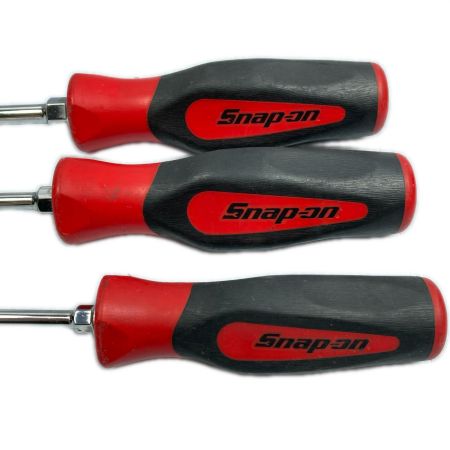  Snap-on スナップオン マイナスドライバー 3本セット SGD2B/SGDP631RB/SGD4B ブラック×レッド