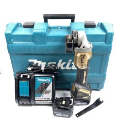＊＊ MAKITA マキタ 14.4V 100mm コードレスディスクグラインダ （バッテリ2個・充電器・ケース付）PSEマークあり GA403D ゴールド Cランク