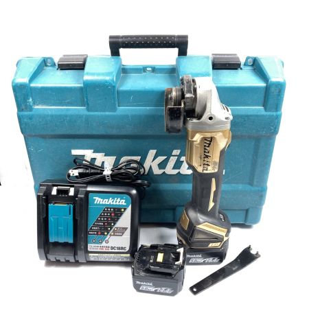  MAKITA マキタ 14.4V 100mm コードレスディスクグラインダ （バッテリ2個・充電器・ケース付）PSEマークあり GA403D ゴールド
