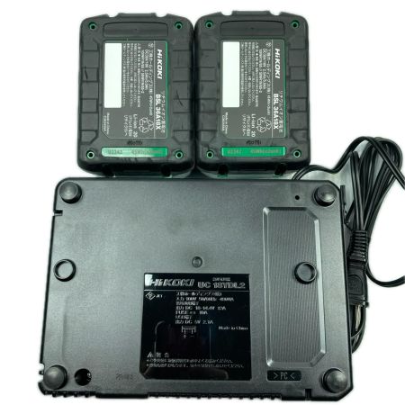 HiKOKI ハイコーキ 36v 28mm コードレスハンマドリル SDSプラス バッテリ２個・充電器付 ※PSEマークあり (1) DH3628DA グリーン