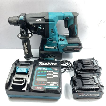  MAKITA マキタ 40Vmax 28mm 充電式ハンマドリル (バッテリ2個・充電器付） HR001G ブルー