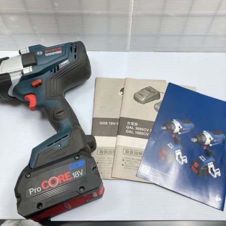  BOSCH ボッシュ 18V 充電式インパクトレンチ 19sq (バッテリ1個・充電器・ケース付) PSEマークあり GDS18V-1050HC ネイビー