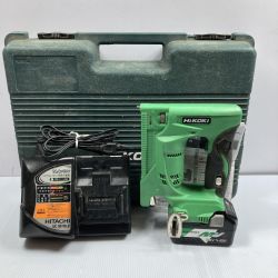 ＊＊ HiKOKI ハイコーキ 18V コードレスタッカ (充電器・充電池1個・ケース付) ※PSEマークあり N18DSL グリーン Cランク