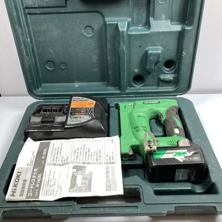  HiKOKI ハイコーキ 18V コードレスタッカ (充電器・充電池1個・ケース付) ※PSEマークあり N18DSL グリーン
