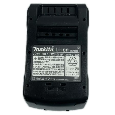  MAKITA マキタ 18v 12.0Ah リチウムバッテリー(BL18120) 未使用品※PSEマークあり BL18120 ブラック