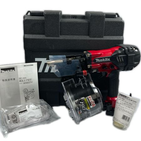  MAKITA マキタ 高圧 90mm エア釘打ち機 AN937H レッド
