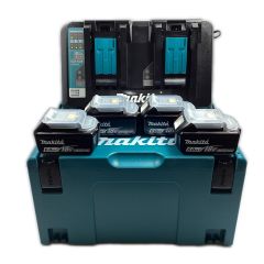  MAKITA マキタ 18v6.0Ah パワーソースキット２(DC18RD＋BL1860B×４) ※PSEマークあり A-67094 Sランク